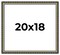 20x18 Solid Wood Antique Picture Frame with UV-Resistant Acrylic & Acid-Free Backing, Available in 4 Finishes: Bronze, Gold, Silver, and Gold with Black